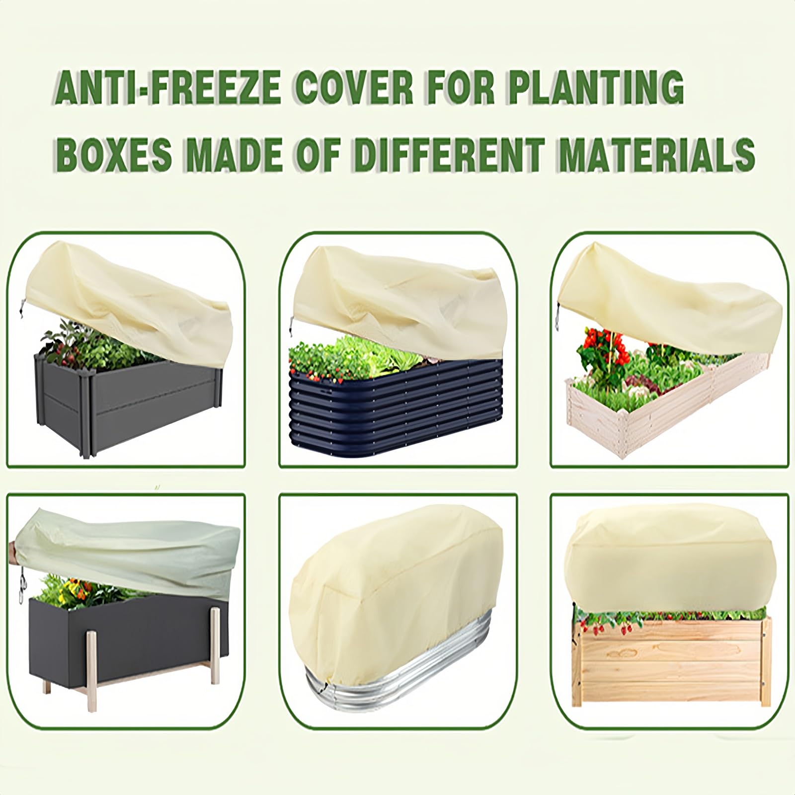 Plant Protectors - Manta de protección contra heladas para jardín al aire libre con cordón para uso en jardín, material duradero