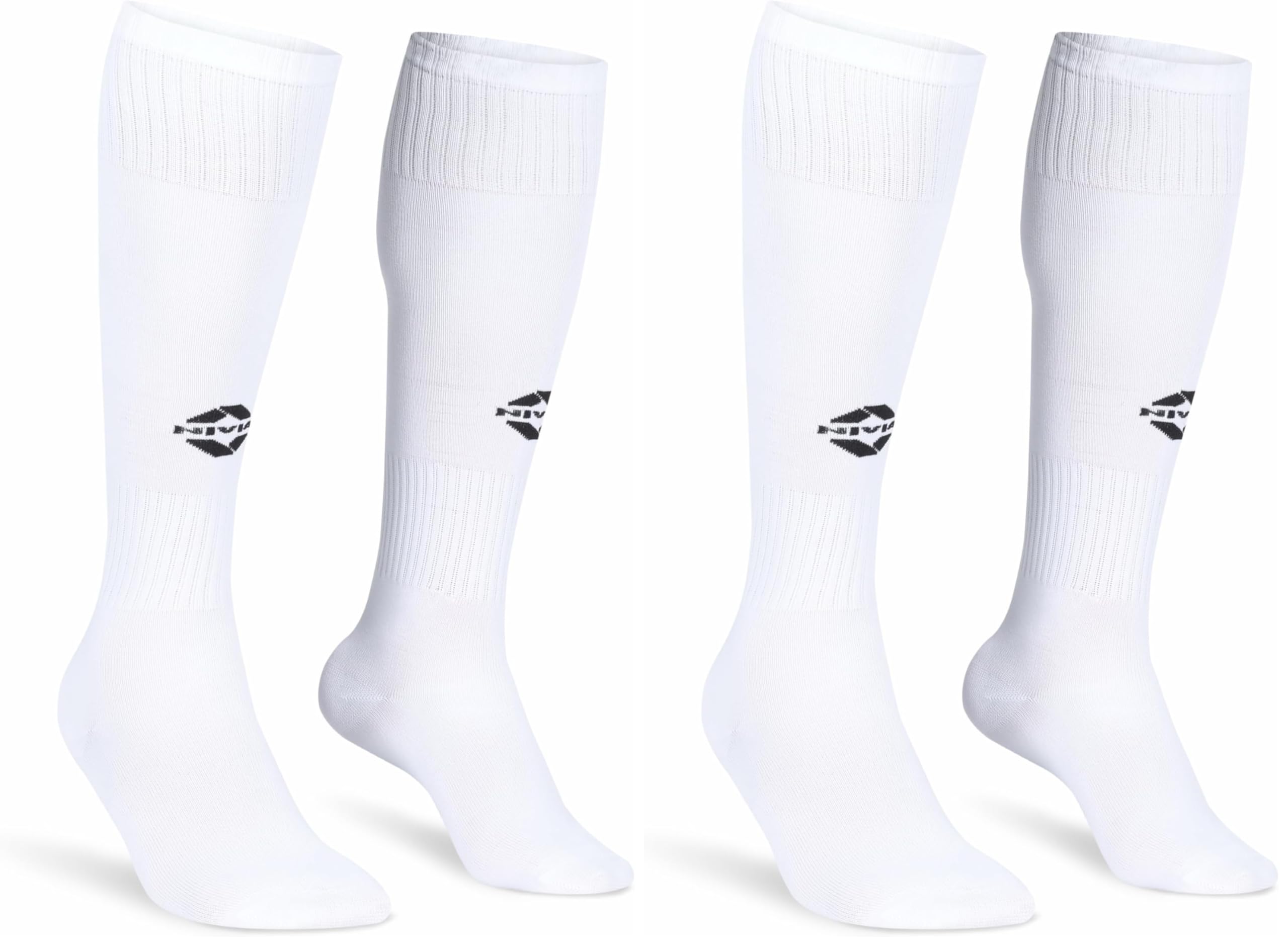 nivia Plain Encounter Football Stockings for Men & Women, Knee Length Stockings, Football Socks, Soccer Socks, (White/Black) Size-L (Pack of 2)-picture-22