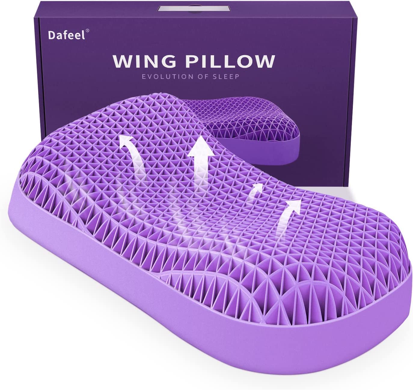 Dafeel Cooling Pillow for Back Sleepers, Low Profile & Super Heavy Bed