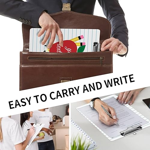 Miniatura 6 de Portapapeles para profesores, portapapeles con nombre personalizado con clip de perfil bajo, tablero de clip de tamaño carta A4 estándar, regalo de