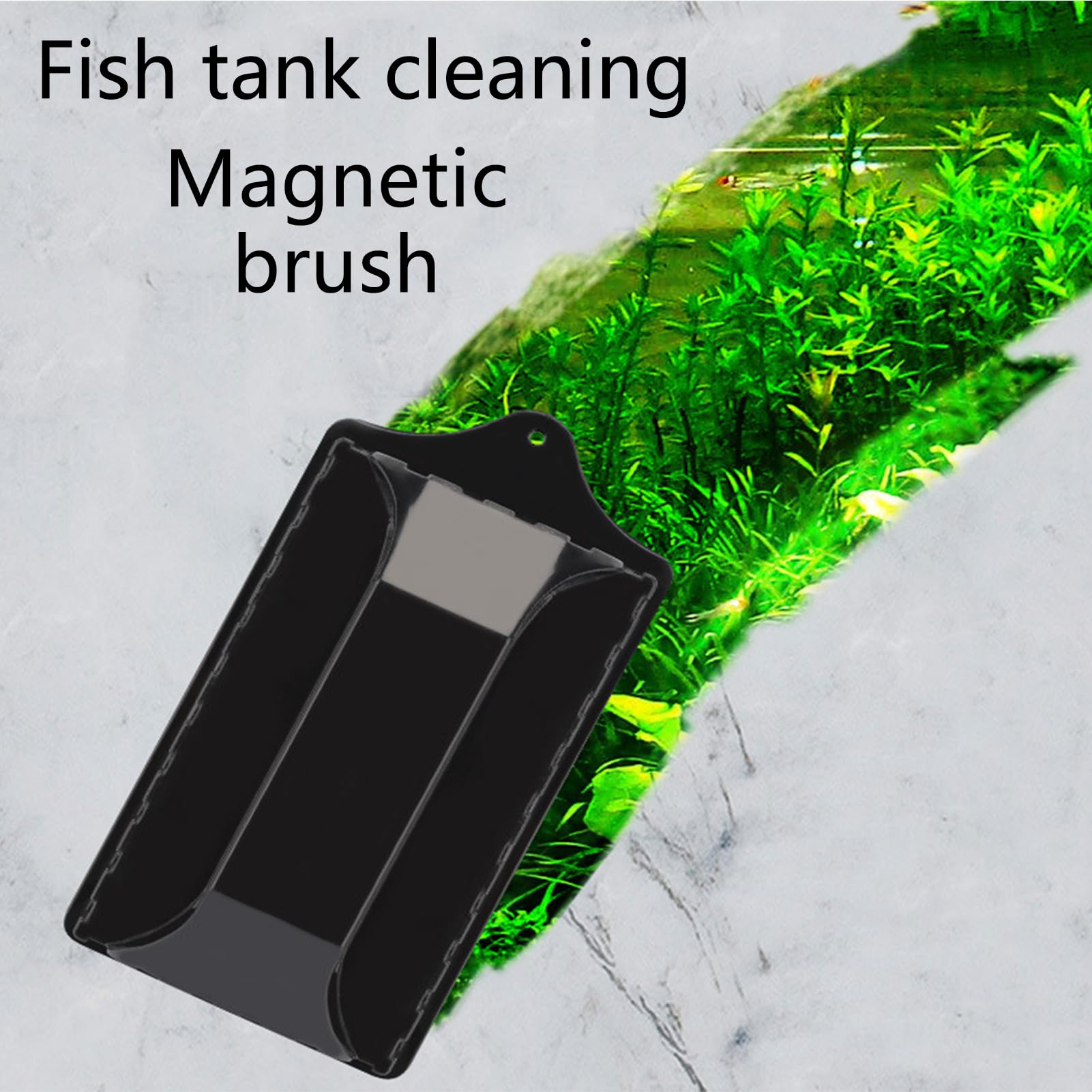 Aimant d'aquarium, nettoyant pour vitres, brosse magnétique, accessoire d'aquarium pour 0,5 cm d'épaisseur