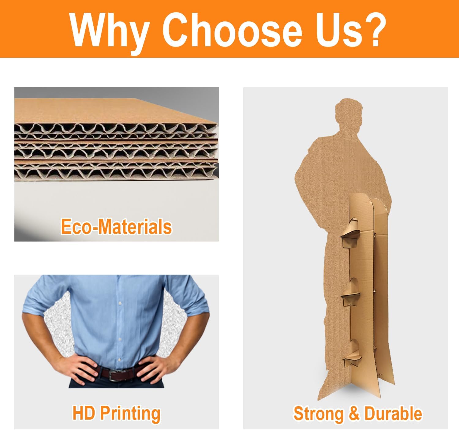 Custom Life-Size Cardboard Cutout | Personalized High Resolution Standup Cardboard Cutout with Photo You Upload | Perfect Decor for Birthday, Wedding, Party or Sports Events (Cardboard - 5 ft)