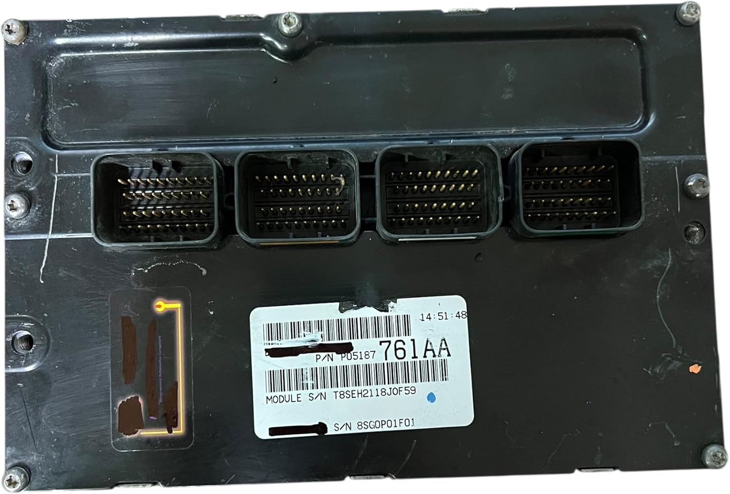 2007-2008-2009 Compatible with Chrysler PT Cruiser 2.4 Engine Computer ECU ECM P05187761AA OEM Needs to Be Programmed Used