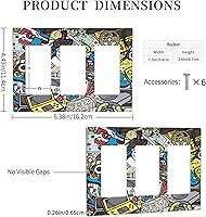 Vista 419 de Vista de ventana, isla tropical, playa, palmeras, cielo soleado, cubierta de interruptor de luz de palanca individual, placa decorativa de pared