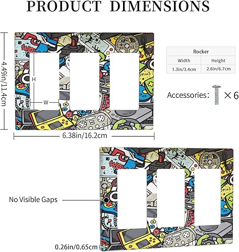Miniatura 419 de Vista de ventana, isla tropical, playa, palmeras, cielo soleado, cubierta de interruptor de luz de palanca individual, placa decorativa de pared