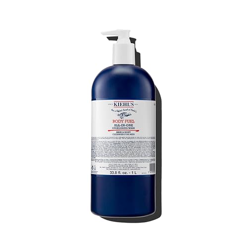 Kiehl's - Body Fuel All-in-One Energizing Wash for Men | Body Wash & Shampoo for Removing Excess Oil & Sweat - With Ment