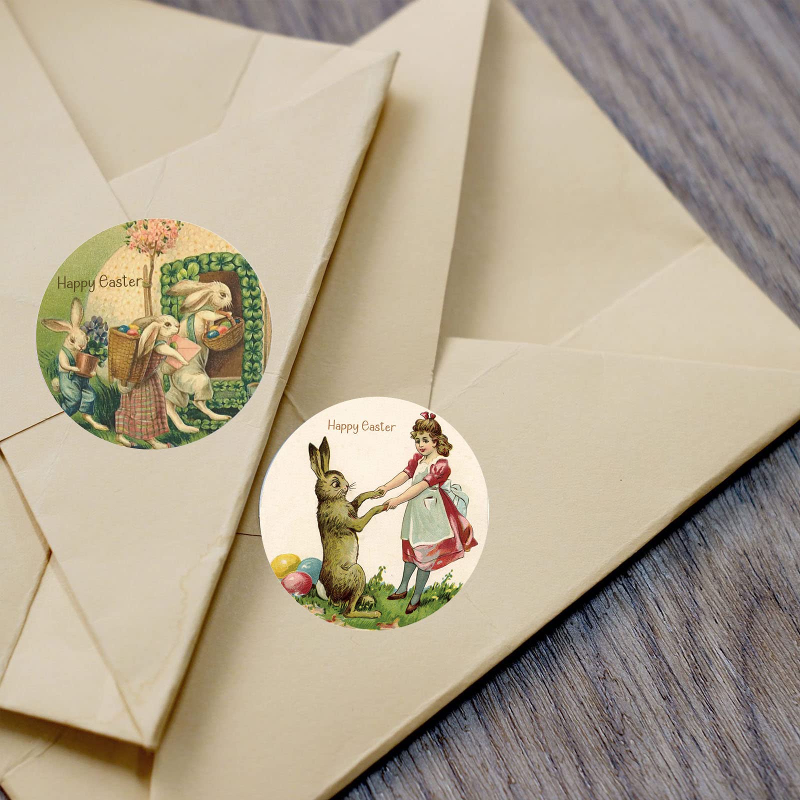 80 Vintage Easter Stickers, Victorian Happy Easter Stickers Labels