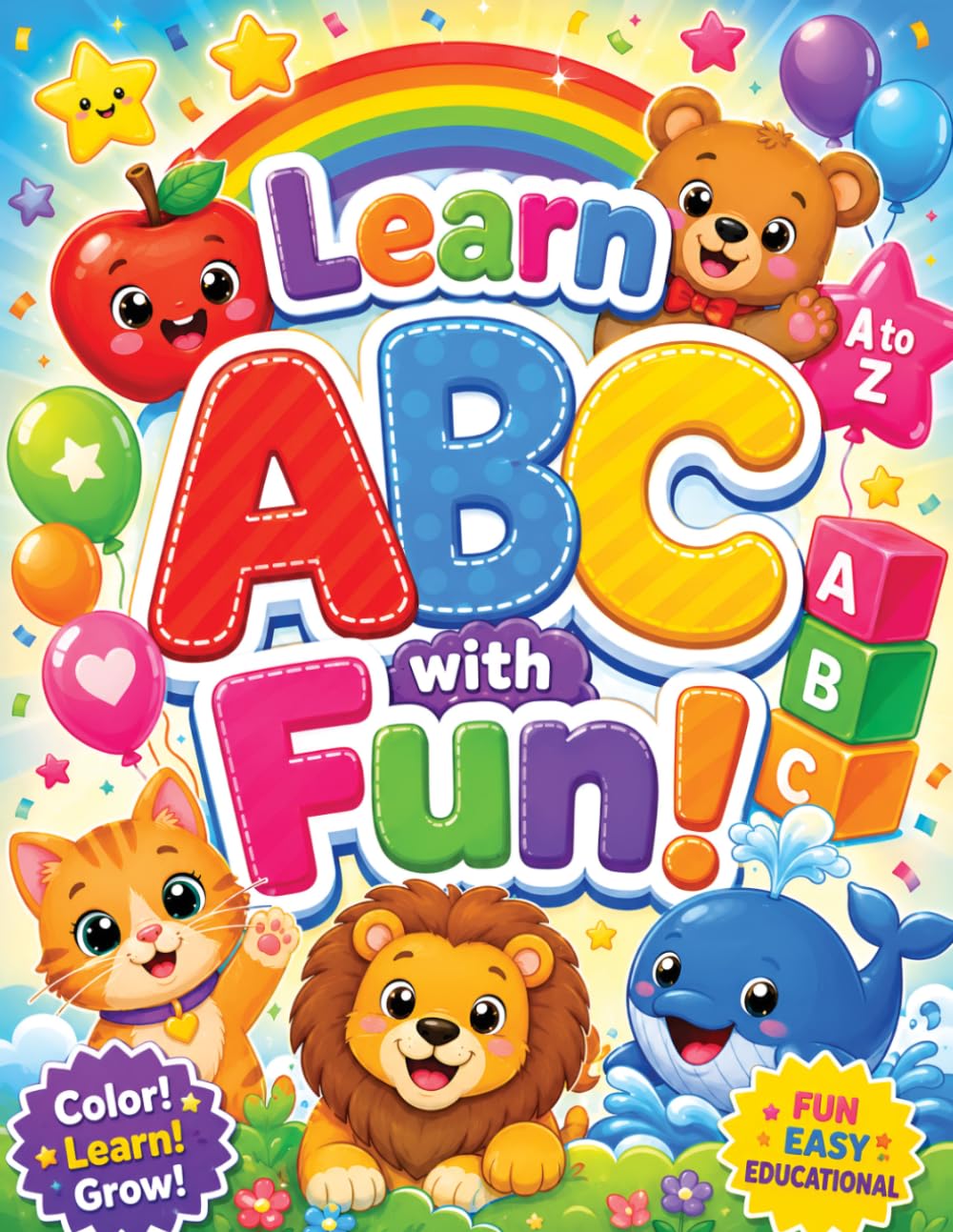 Learn ABC with Fun : A to Z Alphabet Coloring Book for Kids Ages 3–6
