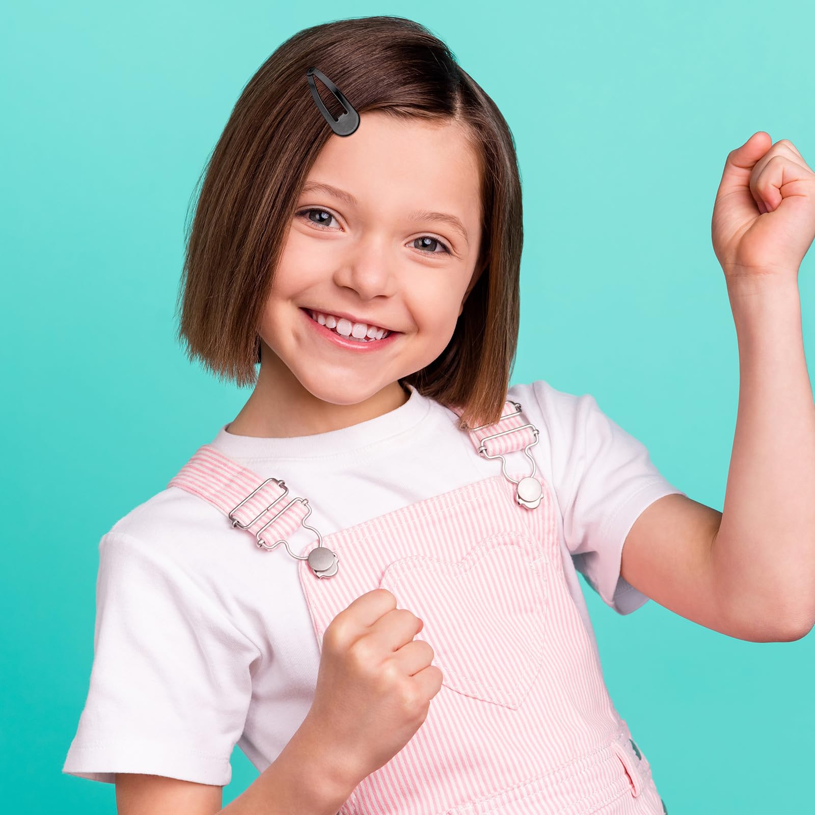 Haarspangen Mädchen Schwarz 5CM, FUNTOPIA 120 Stück Haarspangen, Haarclips Werden, Snap Kinder Haarklammern für Geburtstagsfeier Geschen