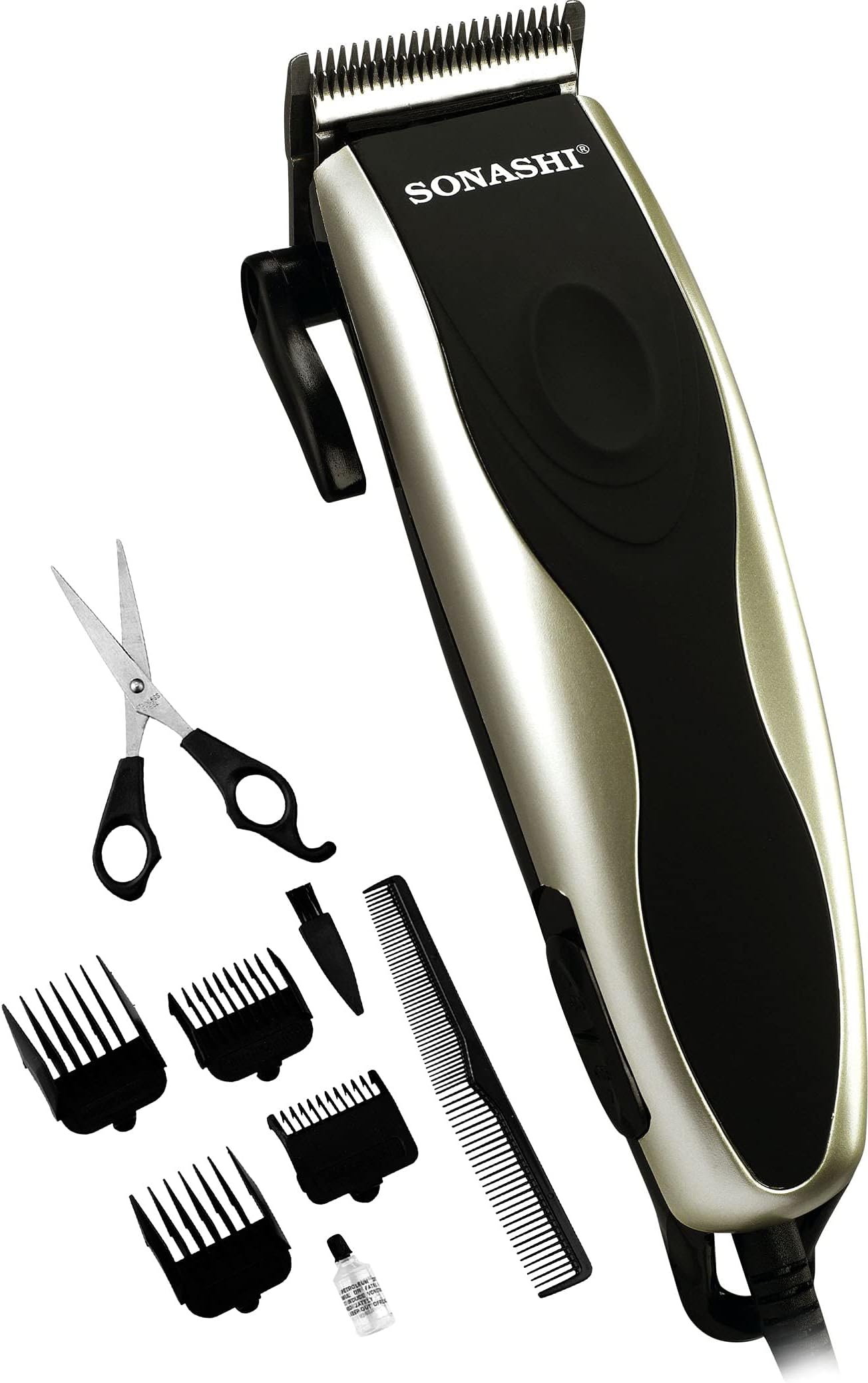 Sonashi Hair Clipper for Men SHC-1001 – 9W Powerful Hair Clipper with Precision Cutting Blade, Magnetic Motor, 7 Accessories | Personal Care Appliances