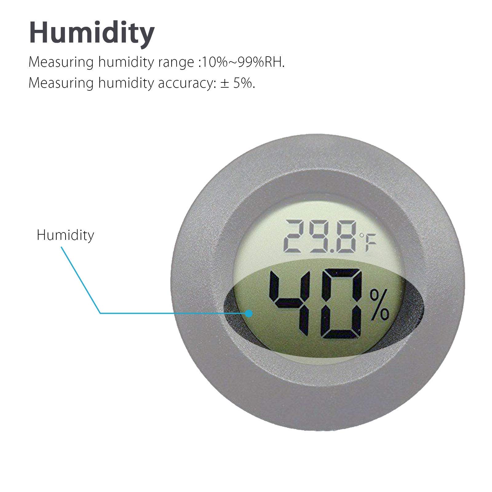 EEEkit 6-Pack Thermometer Hygrometer, Humidity Temperature Meter Gauge with LCD Monitor for Home Greenhouse Basement - 4