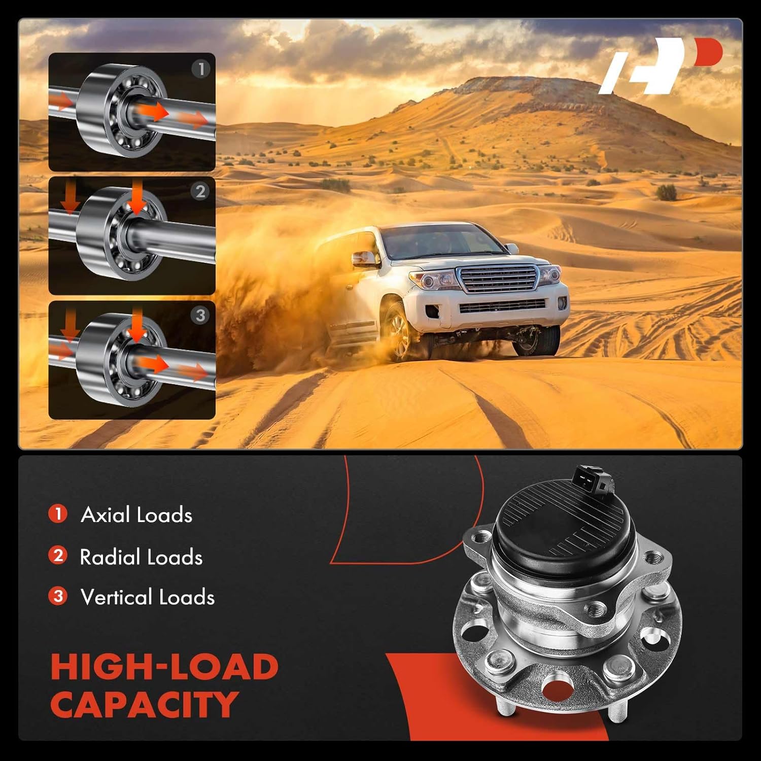 A-Premium 2 x Rear Wheel Bearing and Hub Assembly with ABS & 5-Lug Compatible with Hyundai & Kia - 2016-2021 - Sonata, Tucson, Veloster N & Optima, Sportage, Cadenza, FWD