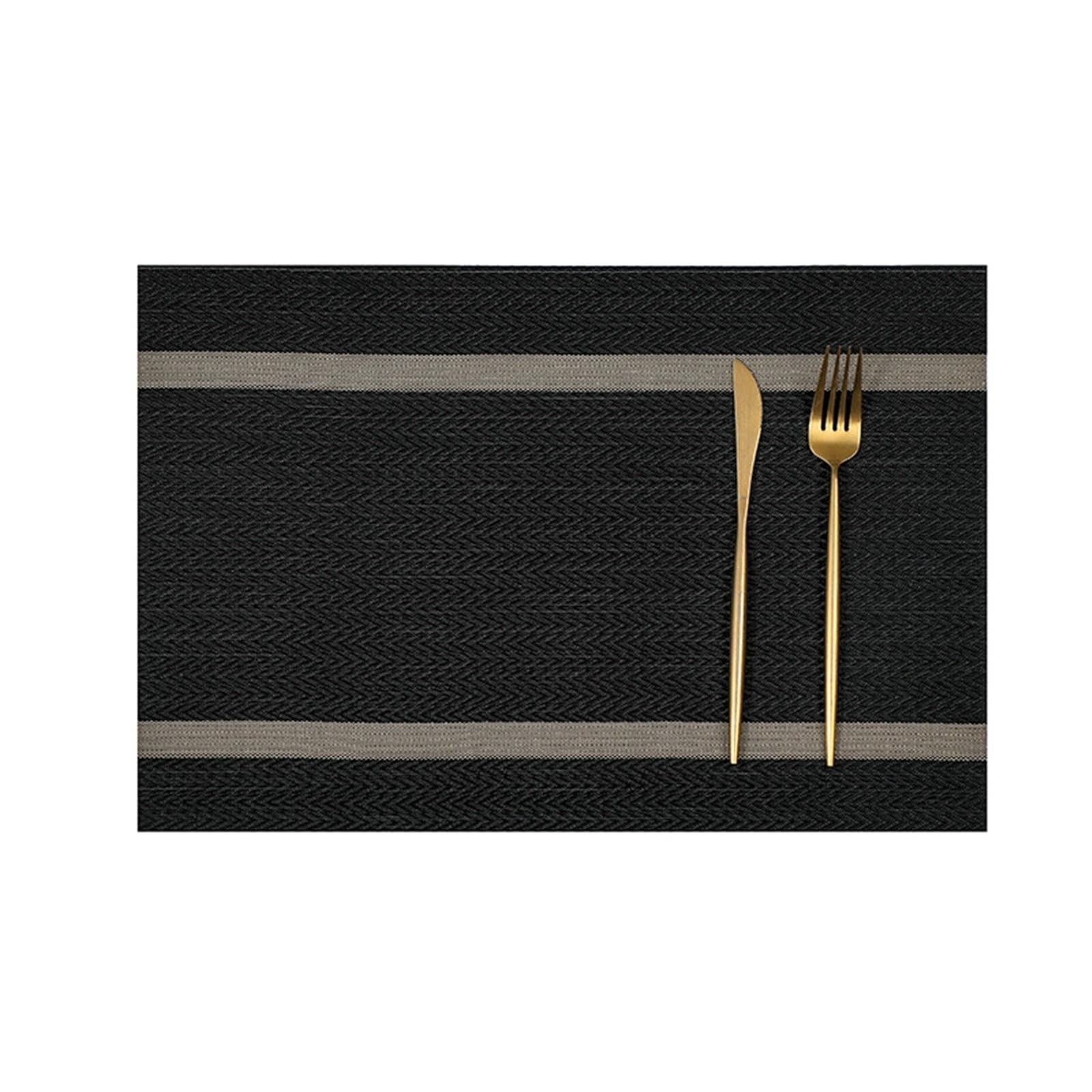 Set de table noir lavable pour en finir avec les taches sur la table de cuisine lot de 2