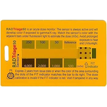 RAD Triage 50 Personal Radiation Detector for Wallet or Pocket