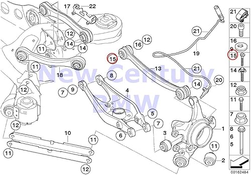 Miniatura 2 de BMW Soporte de eje trasero genuino/suspensión de rueda Perno excéntrico M12X1.5X125 128i 135i M Coupé Active e 128i 135i 323i 325i 325xi 328i 328xi