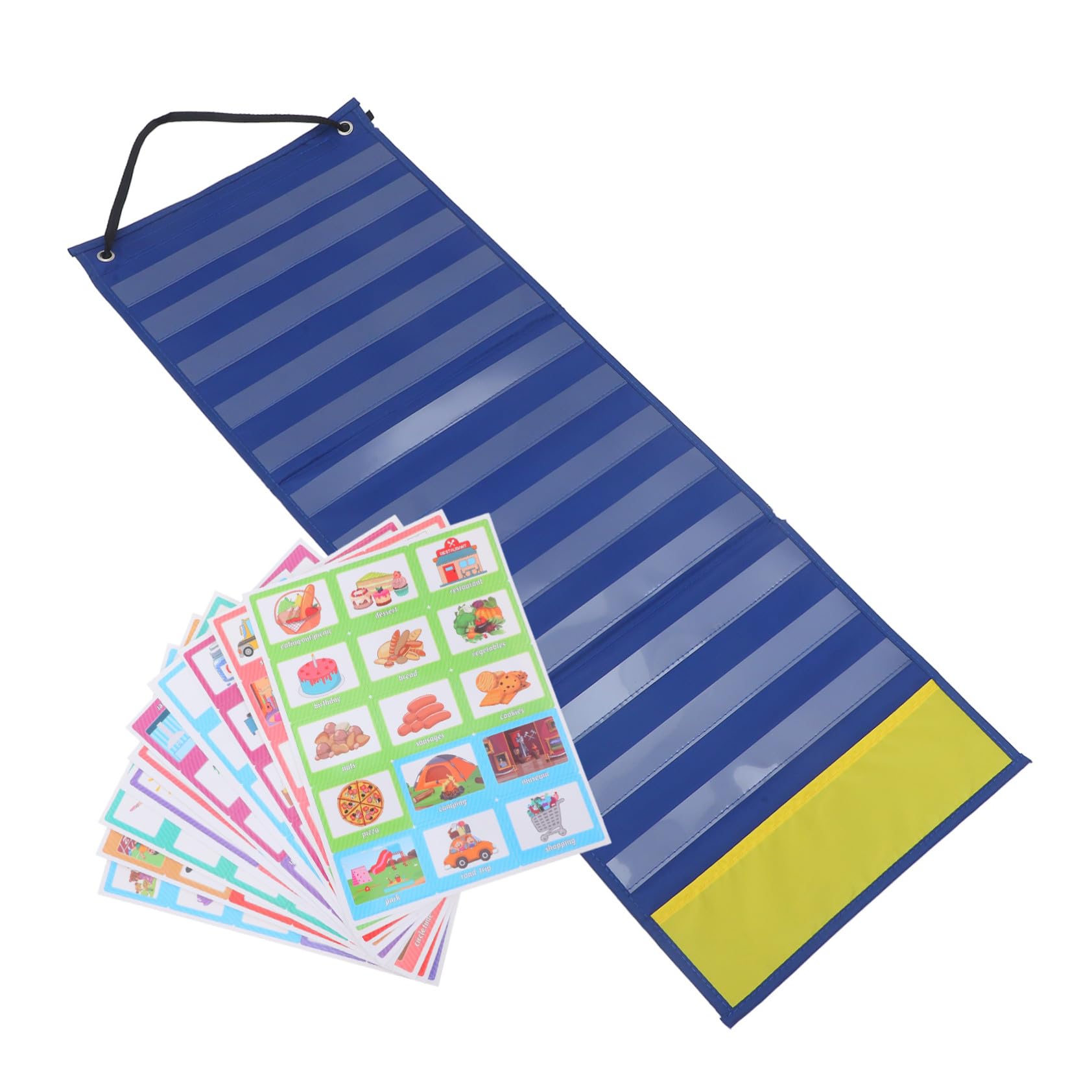 Zerodeko Tabla De Tareas Visual Para Niños Tamaño Único Azul, Horario Infantil Doble Cara, Planificador Semanal y Diario Para Uso Casa y Escuela