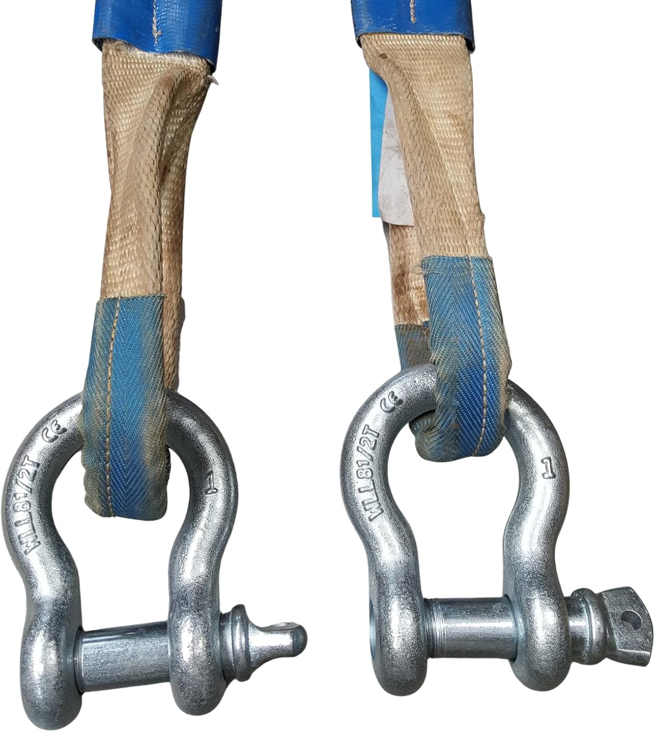 (2) 1“ Screw PIN Anchor SHAKLE Truck Towing 8.5t Tow Rope Straps Slings Farm Off-Road Recovery Mount Heavy Duty Bow Shackle ATV 4X4 Winch Tree Protector 0900127-2