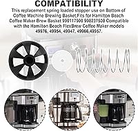 Vista 5 de Kit de válvula de parada de agua para cafetera, cesta de cerveza para Hamilton Beach FlexBrew Cafeteras Basket 990117900 990237500-2 Sets