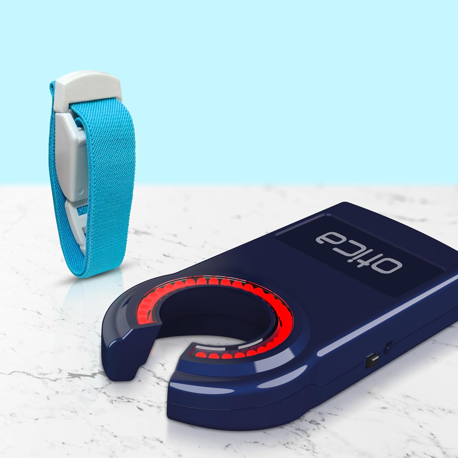 OTICA VeinHunter With Blue Tourniquet Band,Adult LED Vein Finder Premium Vein Detector for All Age All Skin Type Vein Locator Vein Viewer for Doctors Hospital and Clinic (Powerfull LED)