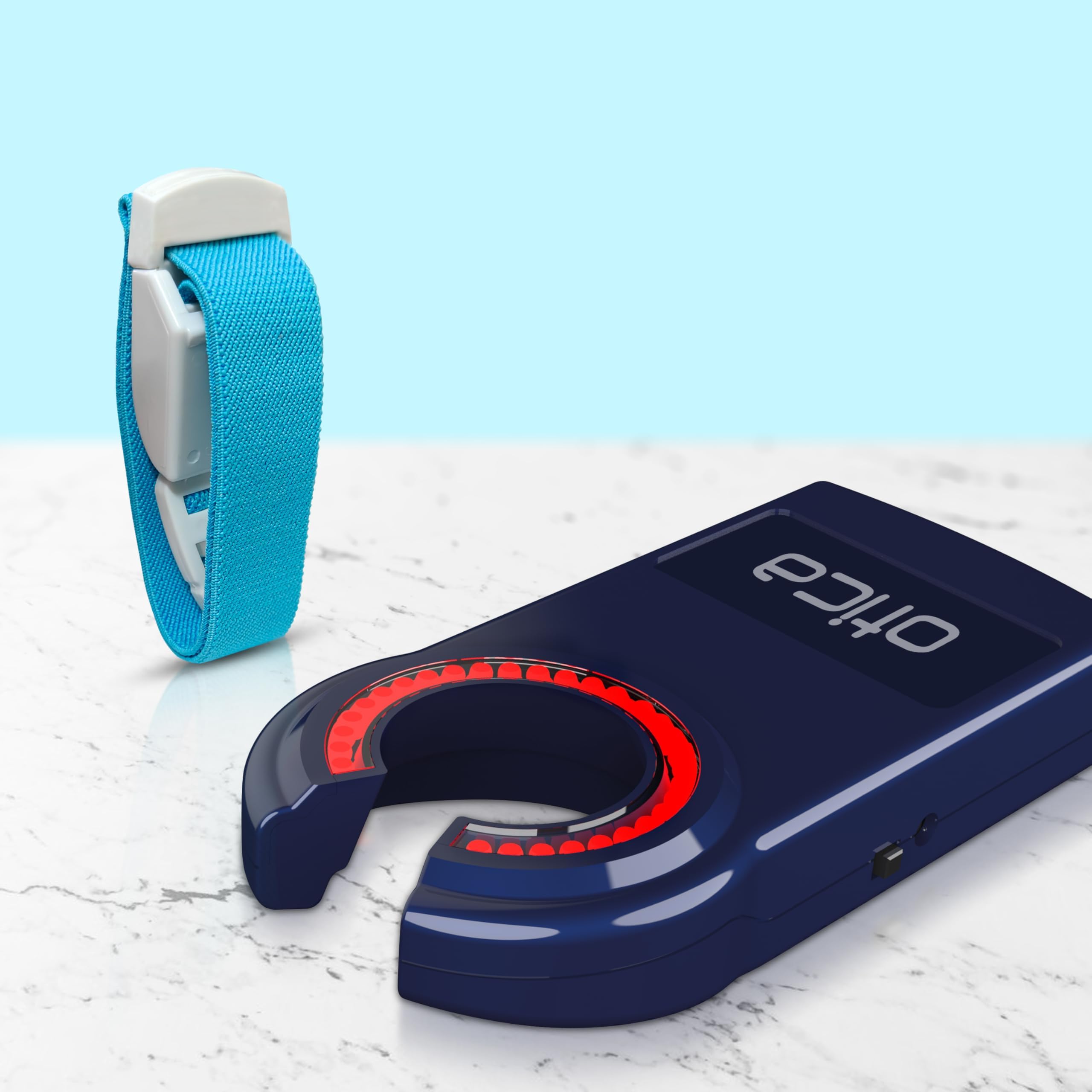 OTICA VeinHunter With Blue Tourniquet Band, Adult LED Vein Finder Premium Detector for All Ages and Skin Types, Vein Locator Viewer for Doctors, Hospitals, and Clinics (Powerful LED)