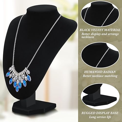Vista 3 de Juego de exhibición de joyería de 6 piezas, soporte de exhibición para collar, barra en T, soporte para pulsera, busto de joyería para tienda