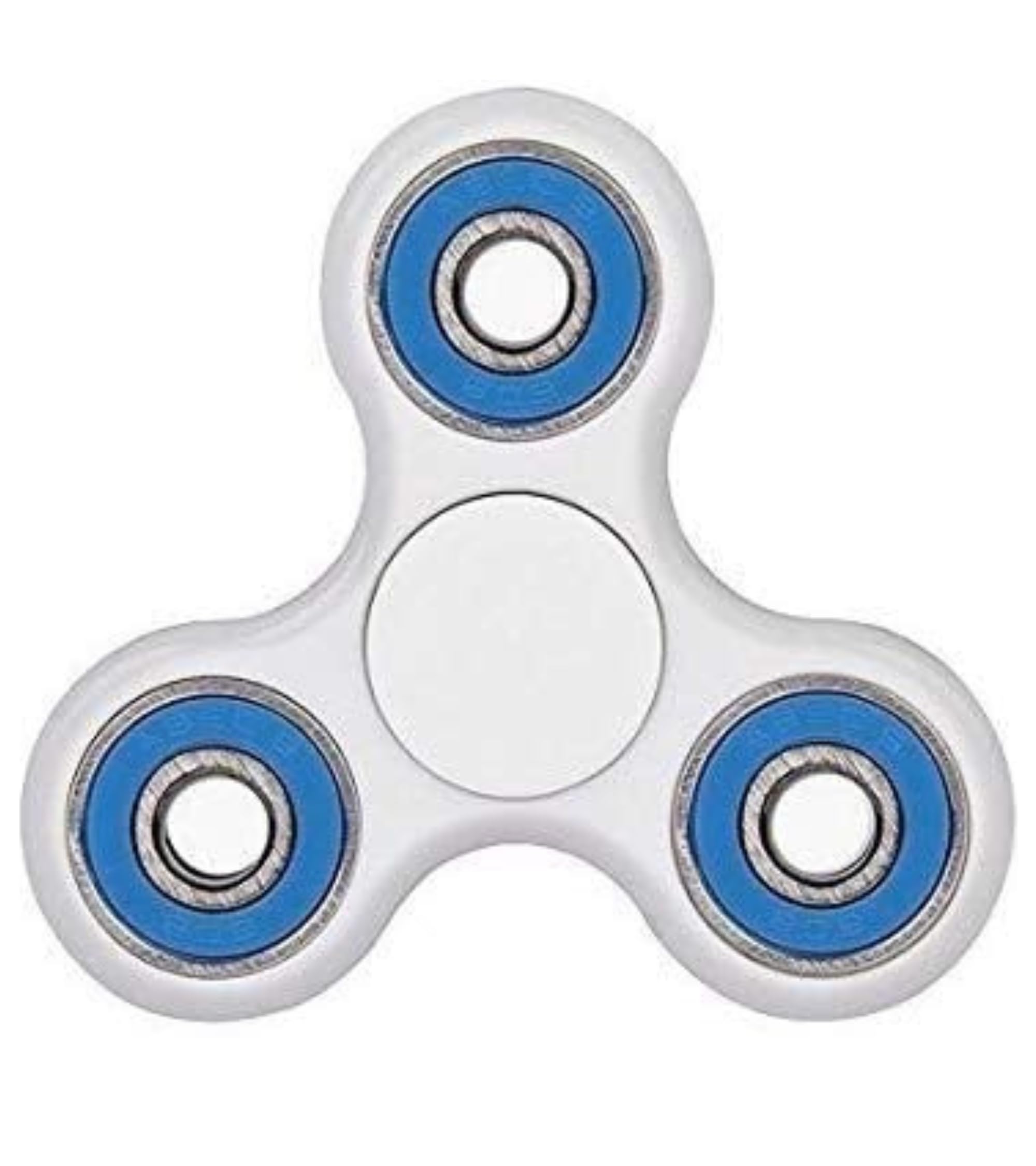 Sponsored Ad - Hand Spinner Desk Toy - High Speed Smooth Finger Spin Sensory Fidget Stress Relief Game Play for Kids & Adults - Birthday Party Gift - Four Bearing - White + Blue Bearing
