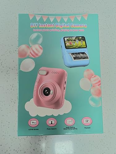 Miniatura 8 de Cámara de impresión instantánea para niños, regalos de Pascua para niñas y niños de 5 a 7 años, cámara de fotos digital para niños con 3 rollos de