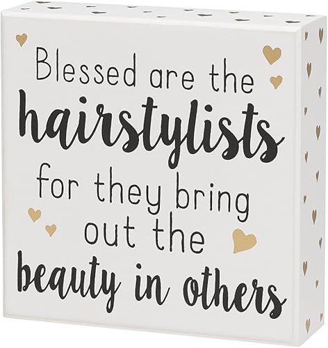 Collins Blessed are The Hairstylists Box Sign CS-9437