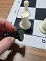 20" Portable Chess & Checkers Set - Foldable Silicone Board With Weighted Pieces & Carry Bag