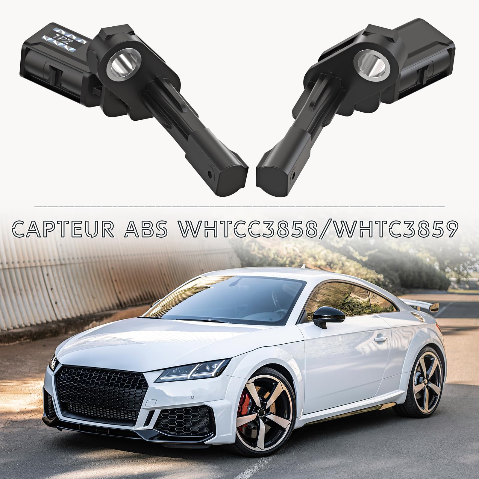 1PZ FR9-AG3 Capteur de vitesse de roue ABS arrière gauche et droit 1K0927807 1K0927808 Remplacement pour AUDI TT Q3 SEAT Altea Toledo Leon SKODA Octavia Superb Volkswagen Mk2 Mk6 WHT003858 WHT00385