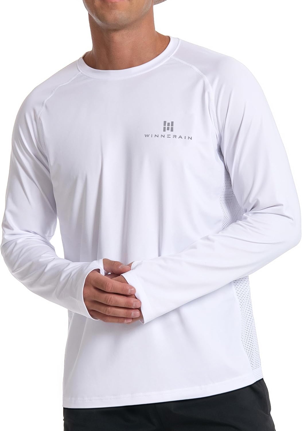 Men's UPF 50+ Long Sleeve Loose-Fit Lightweight Sun Protection Fishing Hiking Running UV Shirt Rash Guard - Image 3