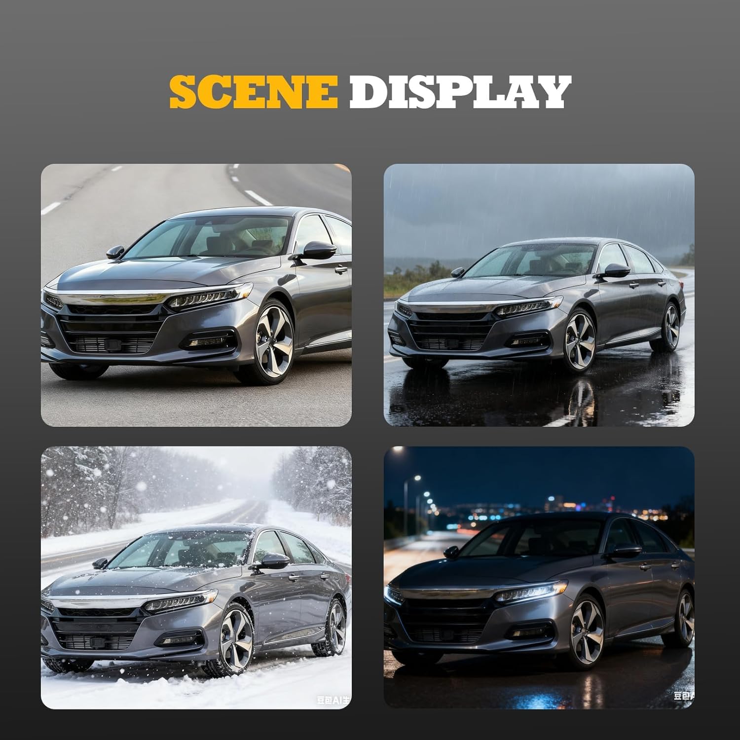 Left Driver Power Side Mirror Assembly Compatible with Accord LX Sport 1.5T 2018-2022 Non-Heated Side Door Mirror HO1320328 76258-TVA-A02 Gray Modern Steel Metallic (3Pins)