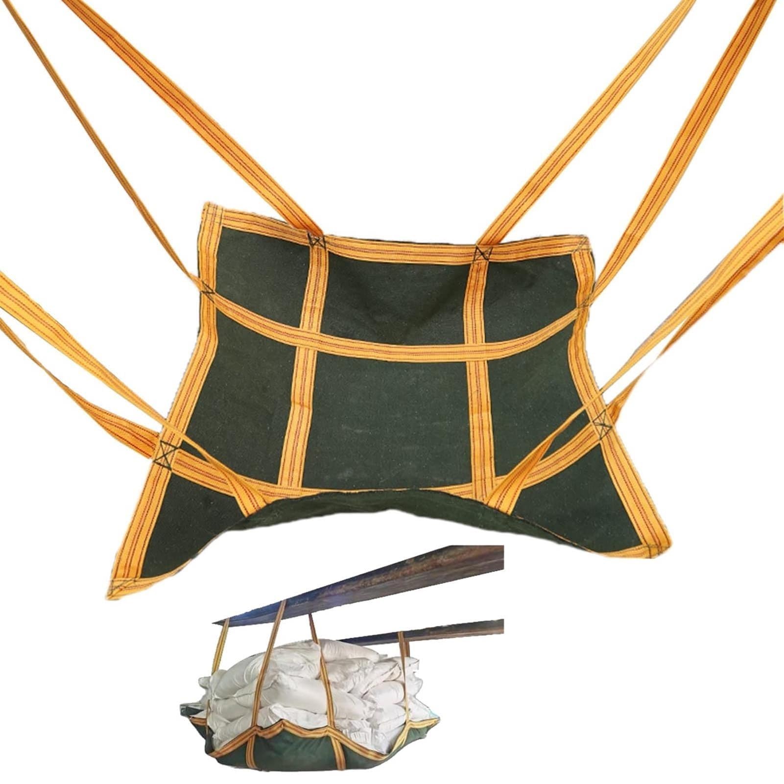 WQPMNYG Lifting Cargo Net-Safety Lifting Straps,Cargo Lifting Pad Net,Reusable Carrying Lifting Sheet,with Reinforced Handles,for Construction Rigging Moving Towing Hoisting (Size : 80X80C