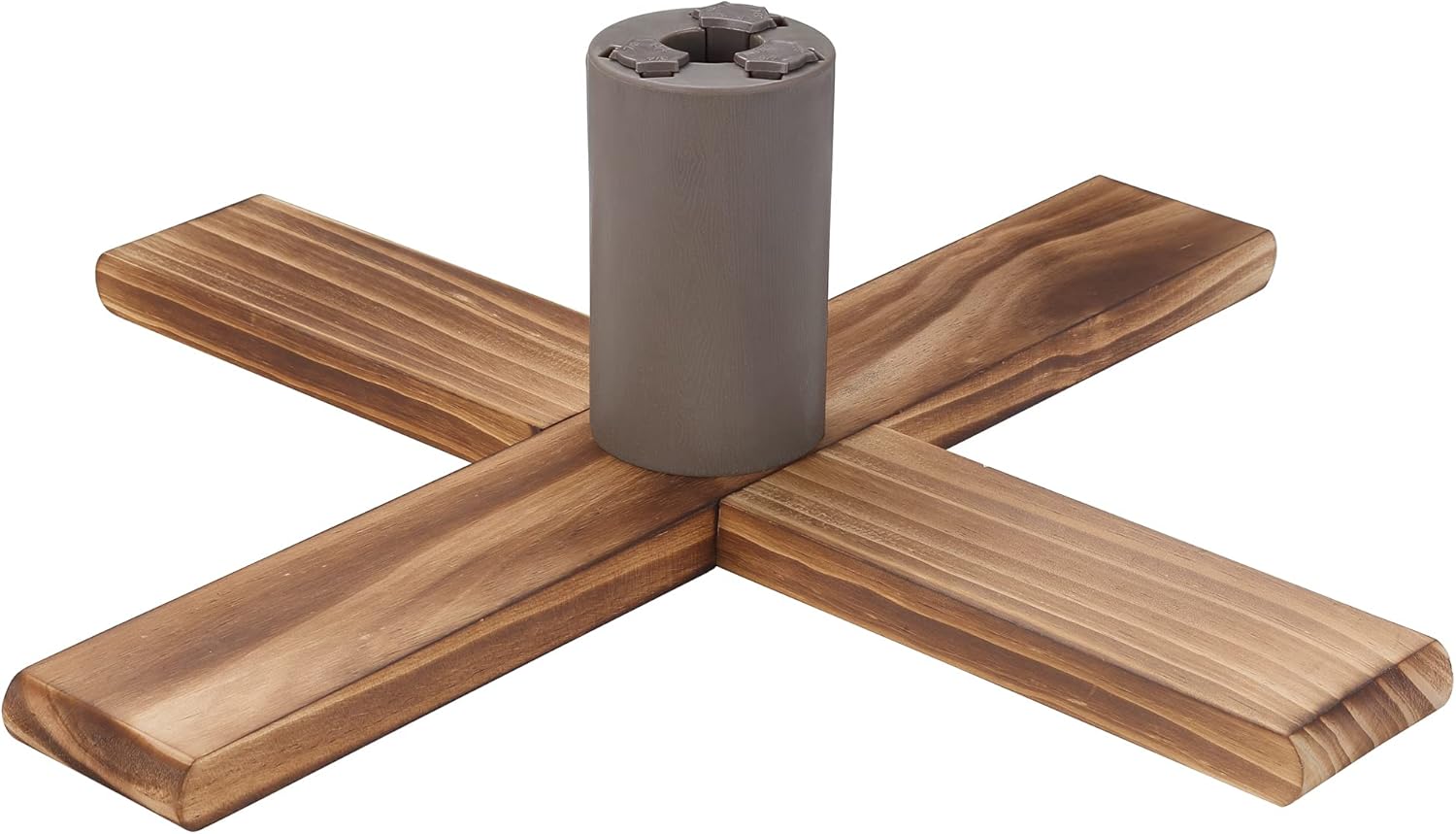 Light Wood Adjustable Artificial Christmas Tree Stand - for Trees up to 7.75ft Tall