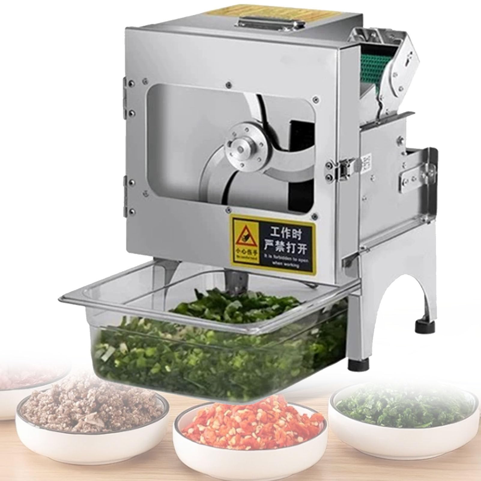 SENJINGHUA Electric Scallion Shredder, Home & Restaurant Green Onion Celery Parsley Cutter Chopper Cabbage Chilli Pepper Shredding Cutting Machine Vegetable and Fruit Slicing Machine,B