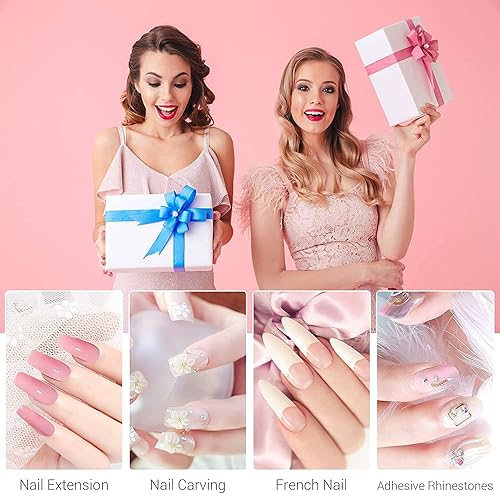 Miniatura 6 de Cooserry Juego de polvo acrílico con monómero líquido kit de uñas acrílicas para principiantes con formas de pincel acrílico dedos de práctica