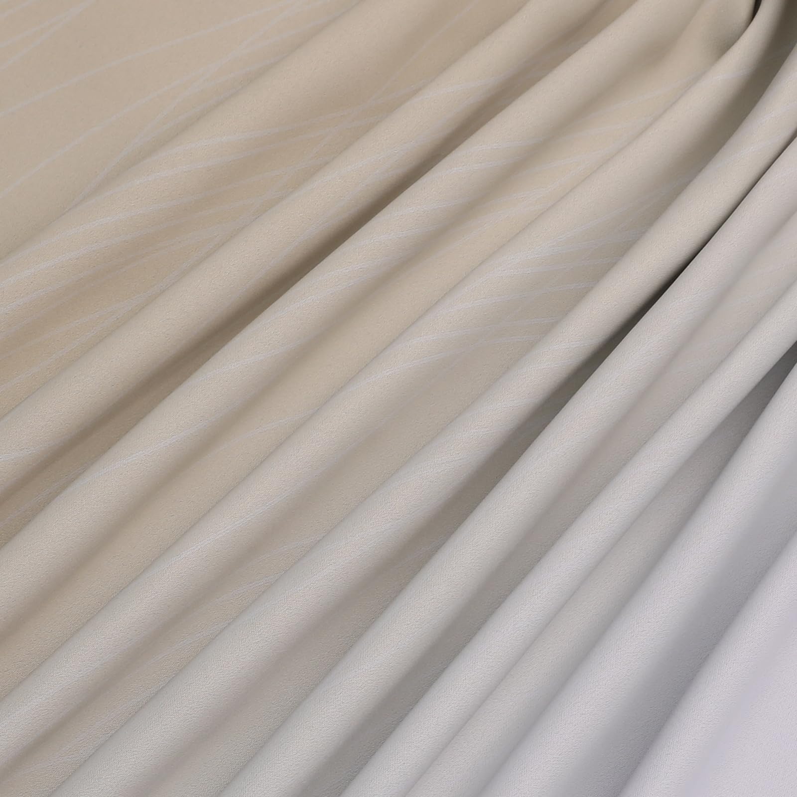 Dégradé Ombre Beige Clair Blanc, Rideau à œillets, Rideaux de fenêtre, thermorideau Anti-Froid, Double Rideau 2 pièces, Rideaux de Chambre à œillets, occultants pour Salon, H 229 x L 132 cm