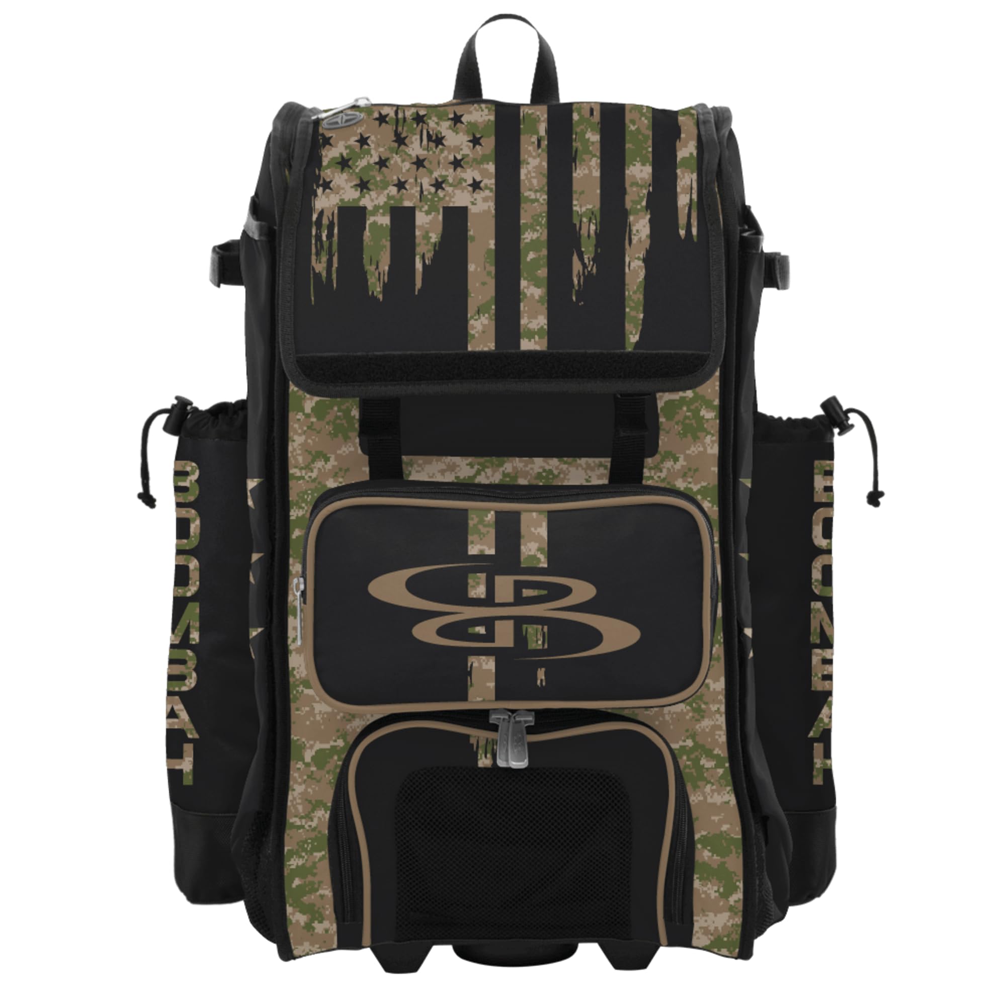 Rolling Catchers Superpack Bat Bag - 23-1/2" x 13-1/2" x 9-1/2" - Telescopic Handle - Hol…