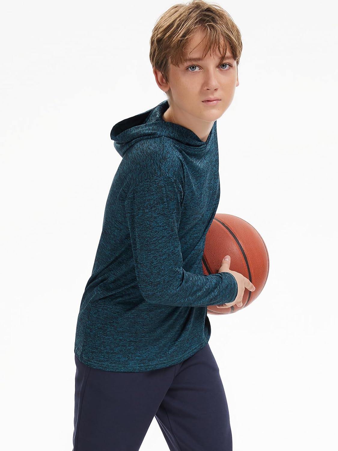 Star Vibe Youth Boys Quick-Dry Active Long Sleeve Hoodie Sweatshirts Athletic Workout Hooded Pullover Shirts 3 Pack - Image 2