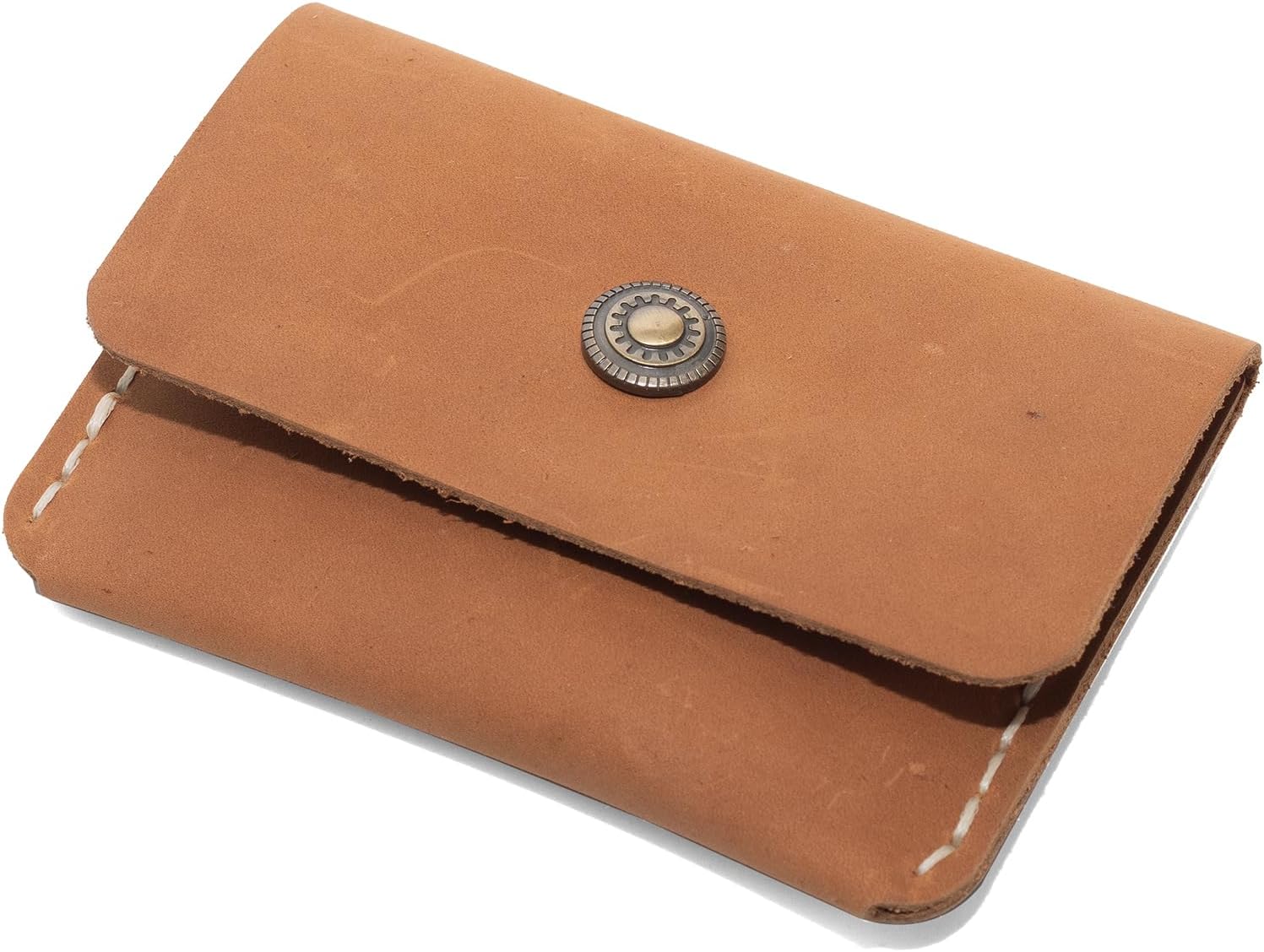 Handcrafted Full Grain Leather Card Wallet - Slim Magnetic Closure for Men & Women Premium Quality Card Holder - Image 4