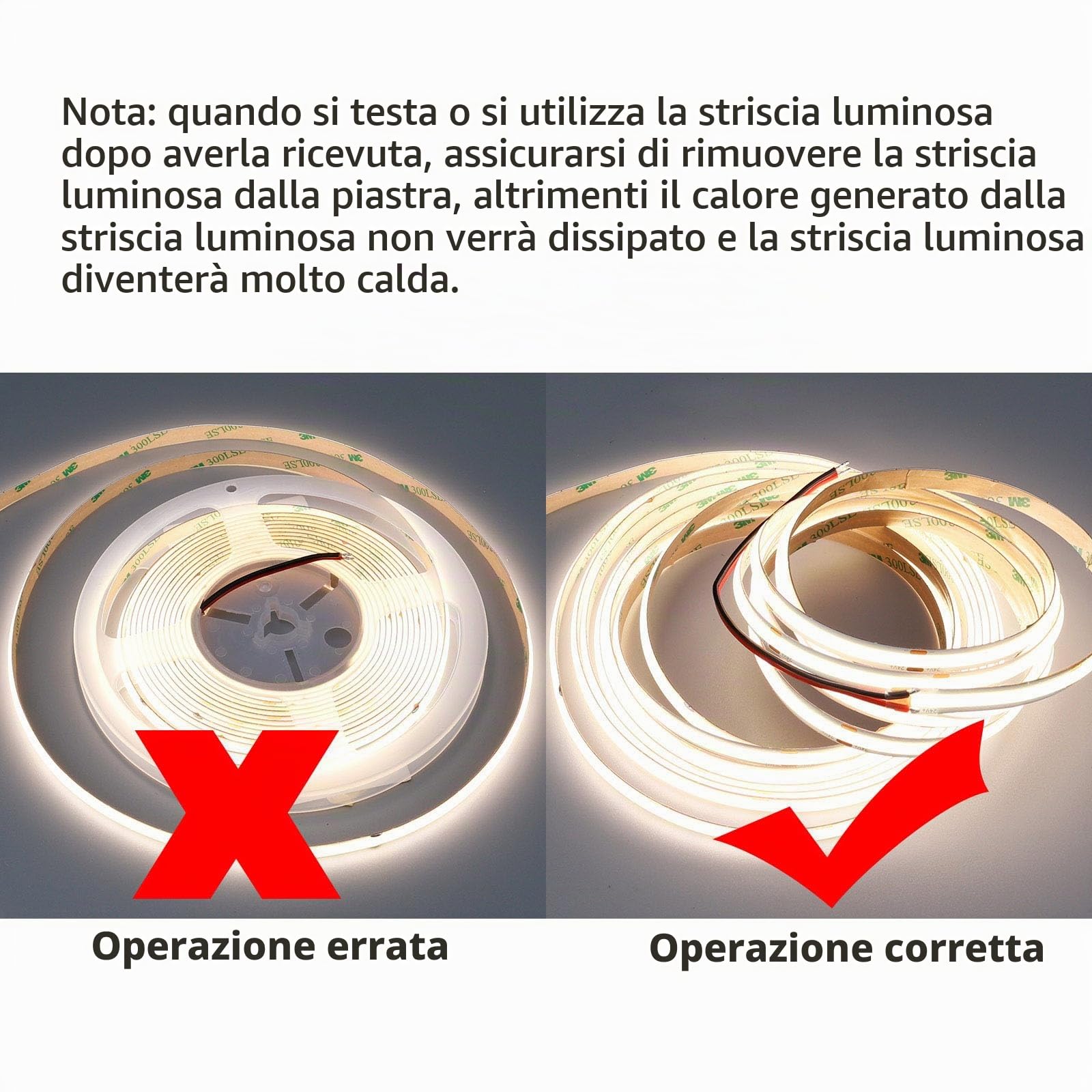GOMING 24V Larghezza 15mm COB Striscia LED Bianco Naturale 4000K 5M 13750lm