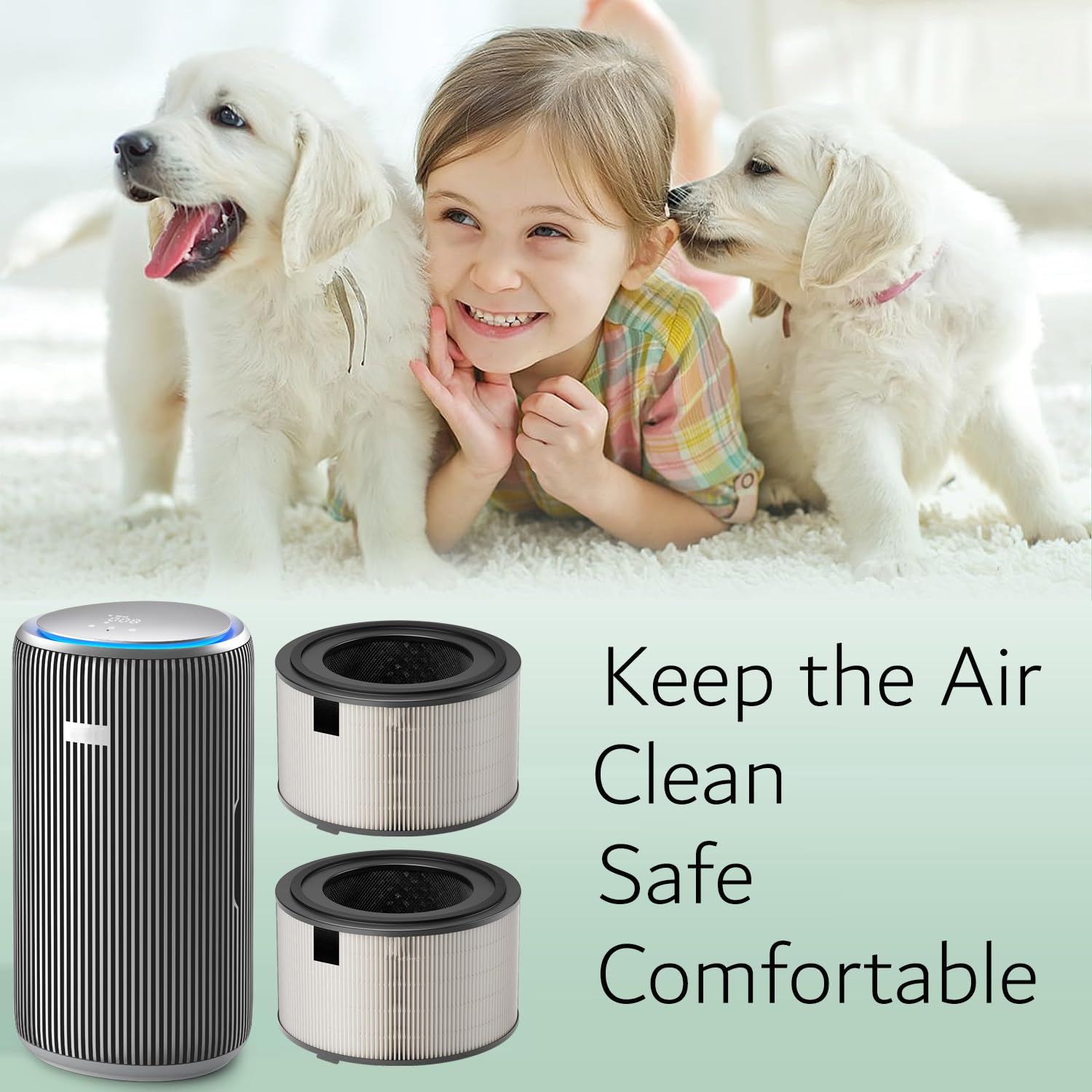 Zapasowy filtr HEPA FY4200/30, filtr zastępczy, kompatybilny z oczyszczaczem powietrza Philips serii 4200 AC4220 i AC4221 NanoProtect 3 w 1 True HEPA (H13), filtr z węglem aktywnym FY4200/30, 2