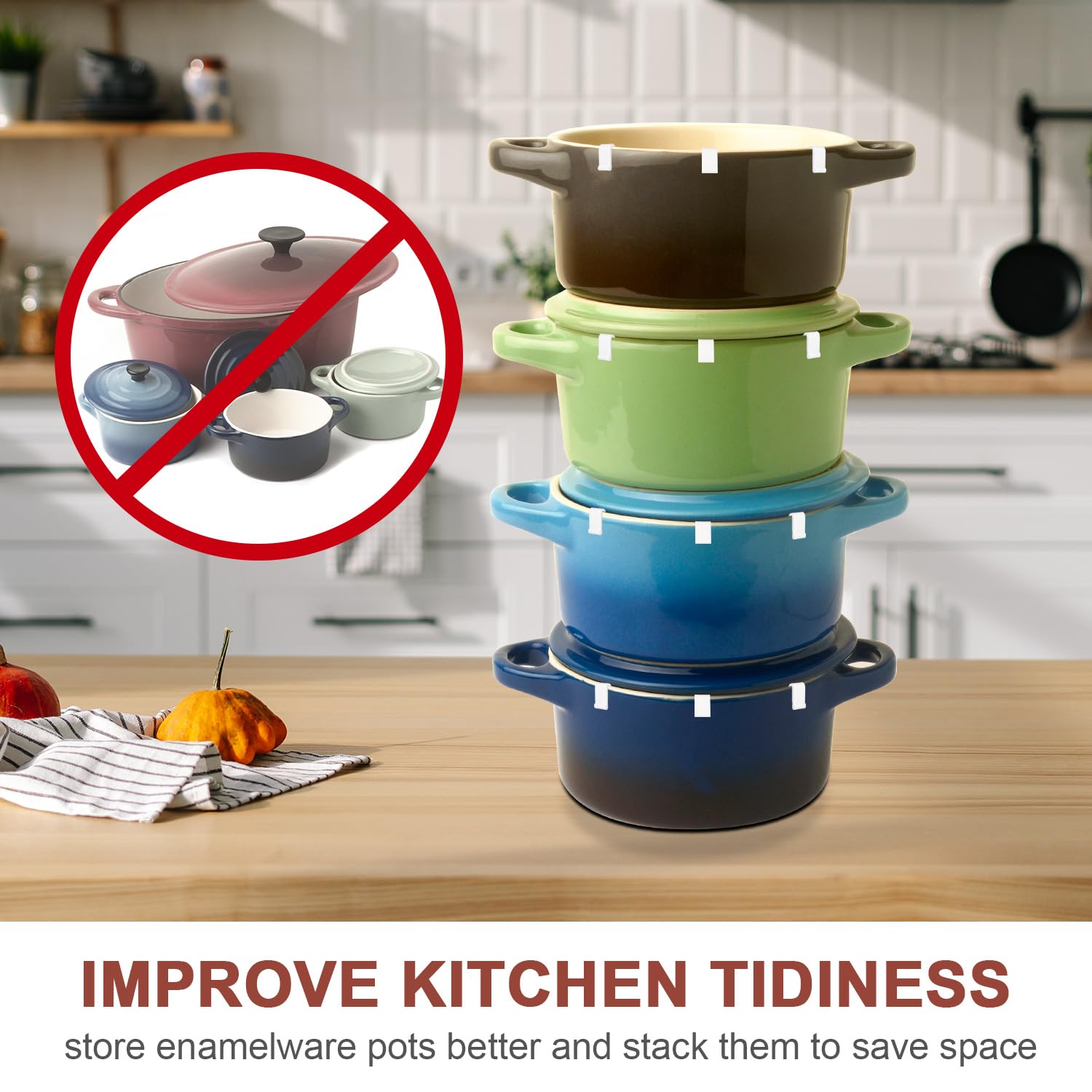 Dutch Oven Deckelschutz Clips – 8 Stück Silikon  Produktbild-Vorschau 6
