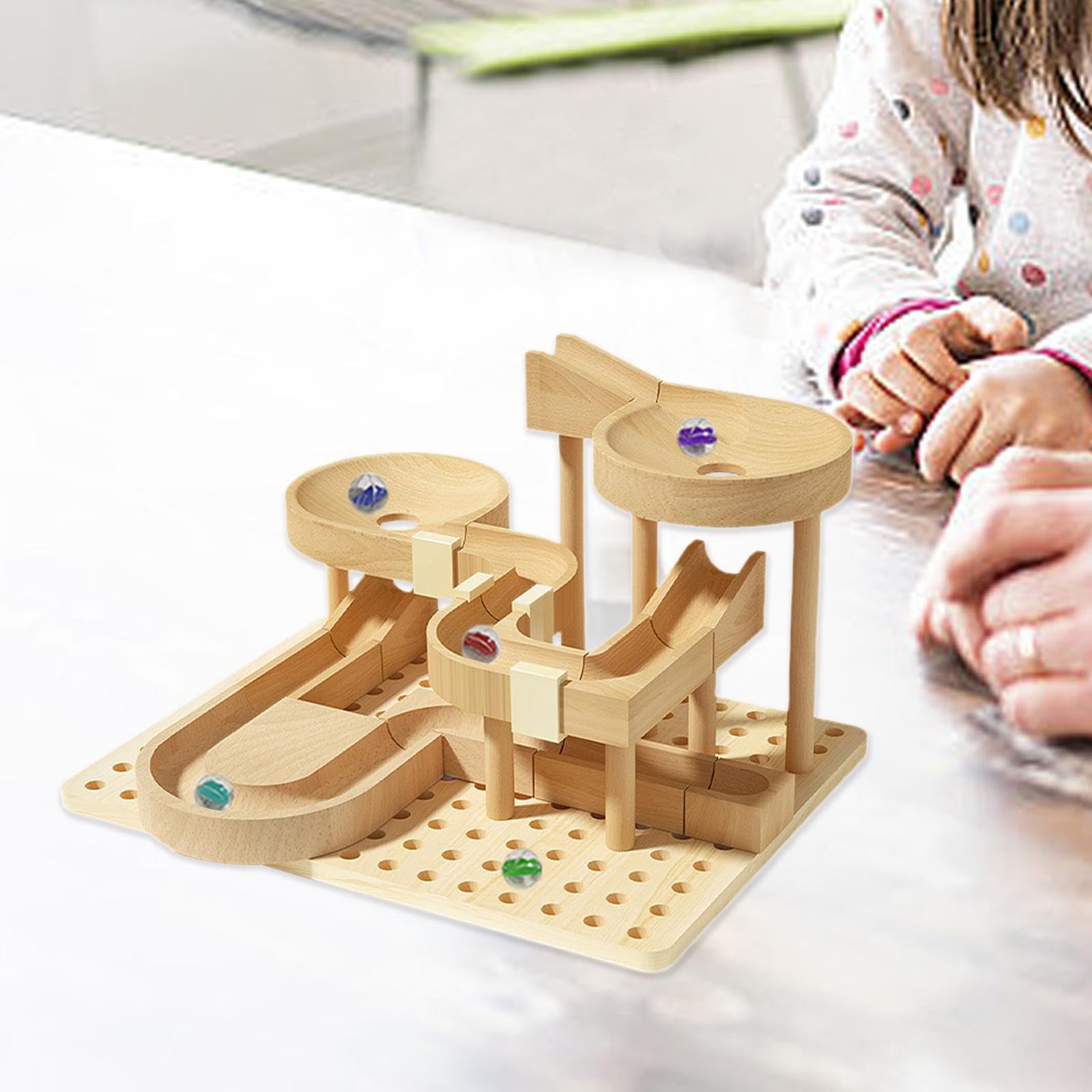 Murmelbahn Aus Holz, Lernspielzeug, Burgbahn für Hobbybastler
