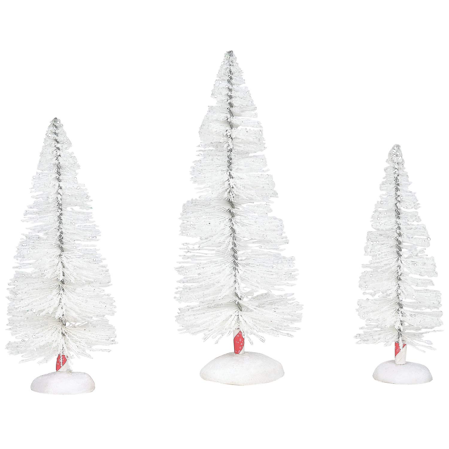 Department 56 Village Collection Accessories Snowy Spirals Trees Figurine Set, Various Sizes, Multicolor