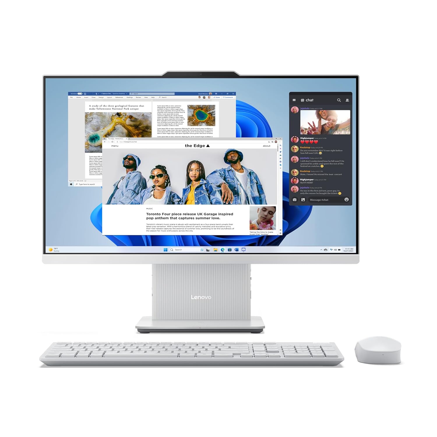 Lenovo Ideacentre AIO AMD Ryzen 7 7735HS 23.8" FHD IPS All-In-One Desktop(16GB RAM/512GB SSD/Win11/Microsoft 365 Basic + Office Home 2024/3Wx2 Speakers/5MP Camera/Wireless Keyboard & Mouse),F0HR008YIN 19 71Phqq6UBcL. SL1500