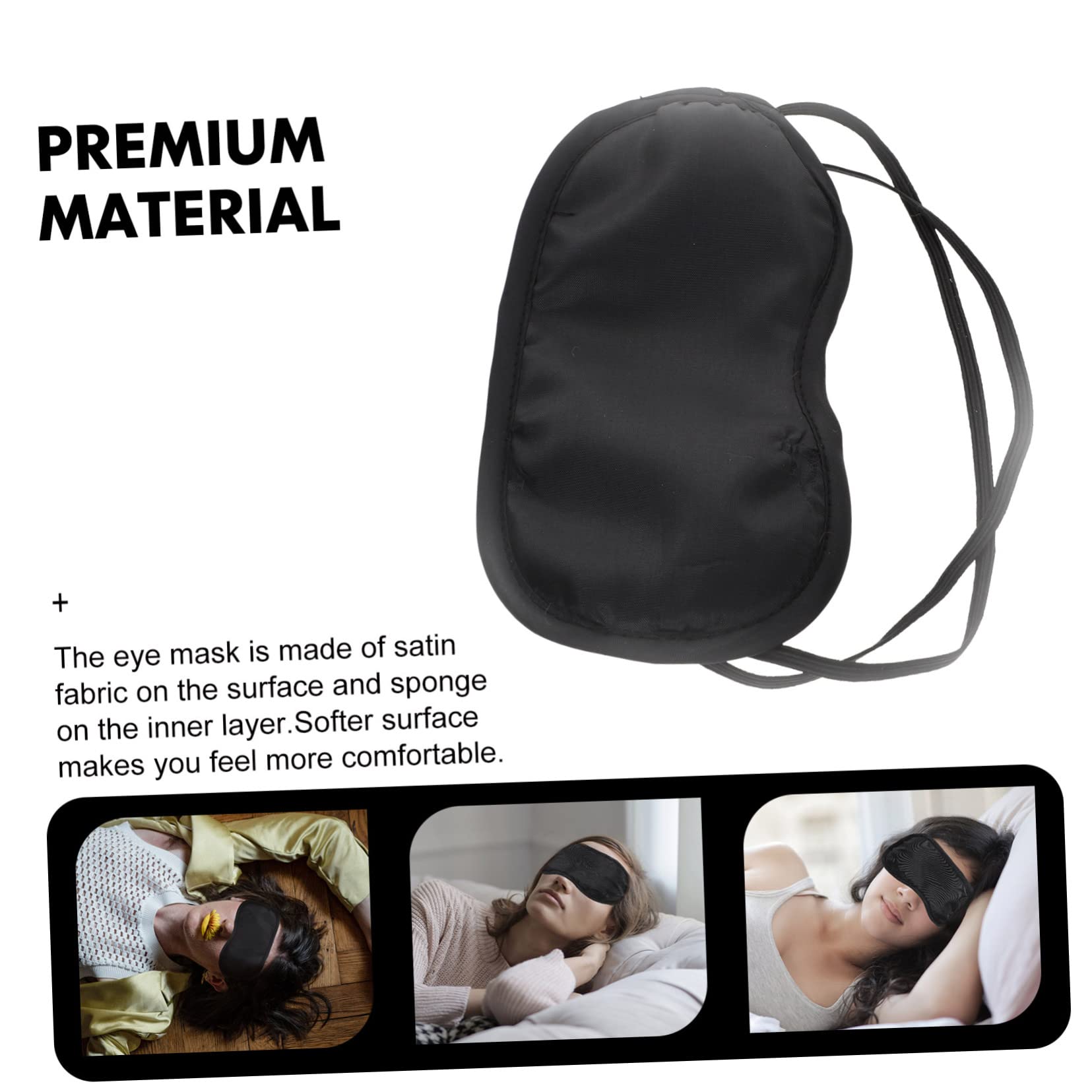 FRCOLOR 4 Sätze Schlafmaske Augenpflaster Schlaf Masken Blackout Heiße Augenmaske Für Trockene Augen Schlafende Augenmaske Lichtdichte Augenabdeckung Schwamm 20 Stück * 4