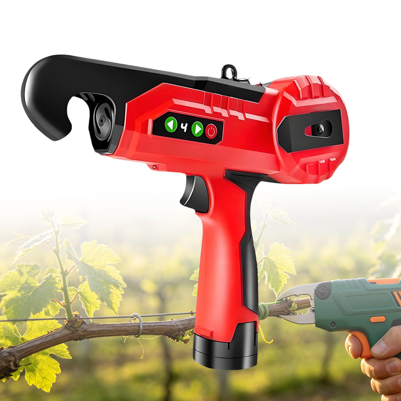 Ymnogjie Multicolor Electric Plant Tie Machine,Plant Binding Machine,Comes With Lithium Battery,Vineyard Tape Tool For Plant,Plant Tying Machine For Vegetable,Fruit,Plant