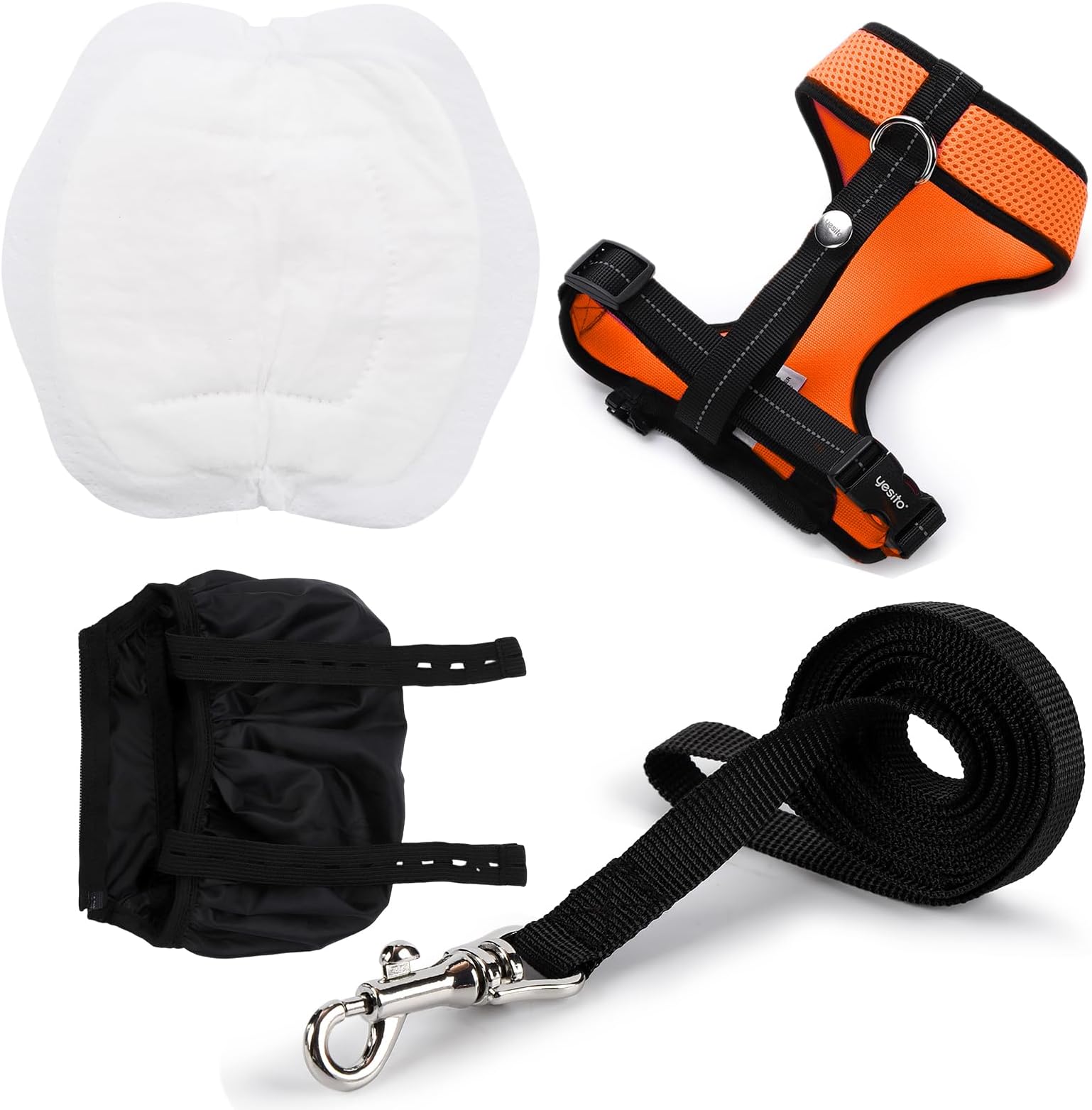 Yesito Adjustable Chicken Harness Diaper (5.4ft Leash) – Breathable & Washable Secure Training for Hens, Ducks & Chicks | Outdoor Walking & Discipline Solution