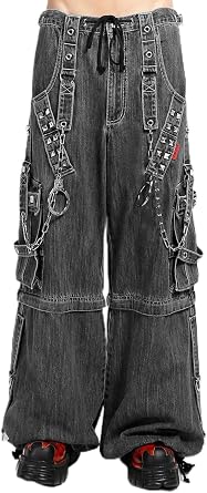 Lock Up Pants in Denim by Tripp NYC